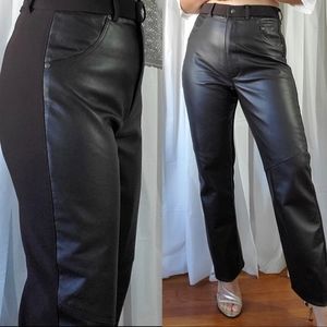 Vintage 90s Leather Spandex Pants
